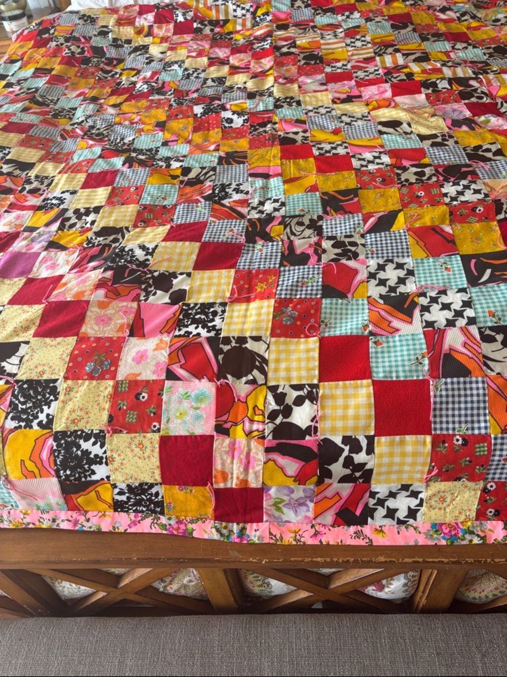 Vintage Hand Made patchwork quilt